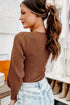 Ribbed Balloon Sleeve Bodysuit